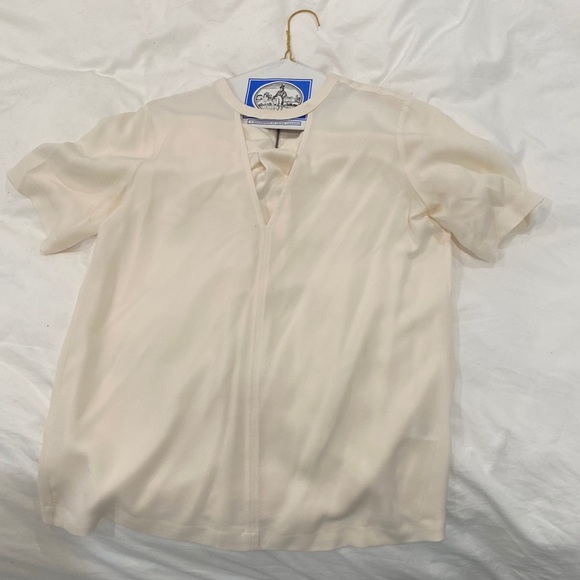 A.L.C white keyhole short sleeve top - Picture 1 of 3